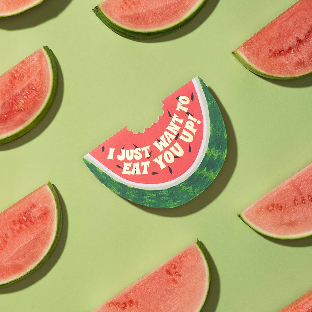 Juicy Watermelon love greeting card