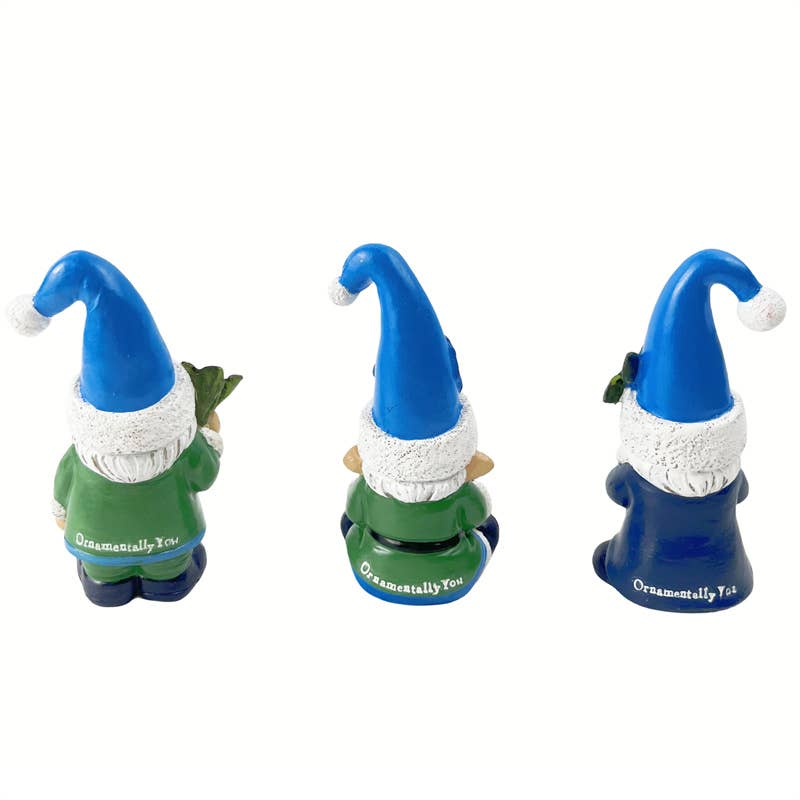 Festive Holiday Gnome Set of Three Miniature