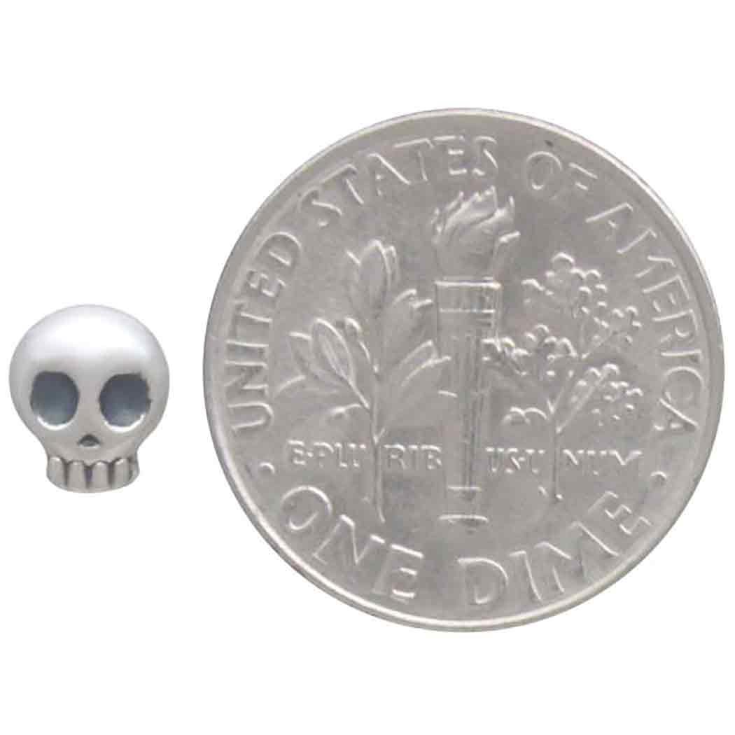 Sterling Silver Mini Skull Post Earrings