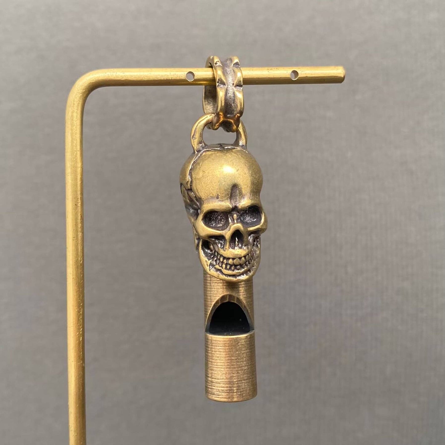 Brass Skull Whistle