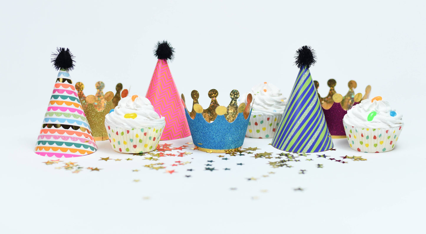Colorful Mini Party Crowns