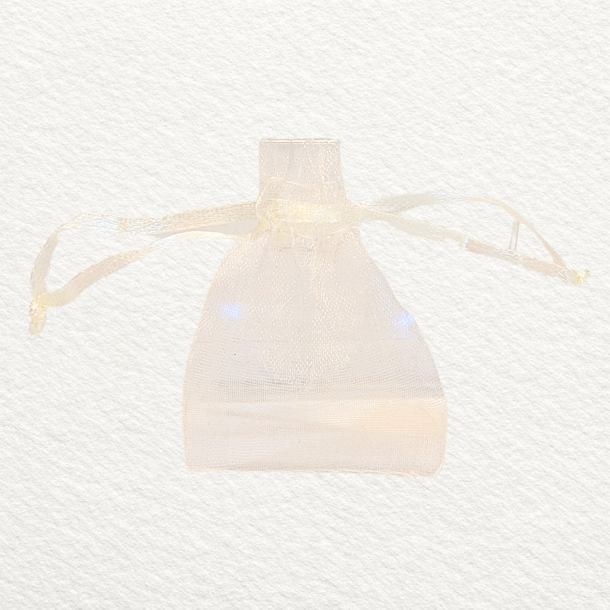 Sheer Organza pouches 5pk - Cream