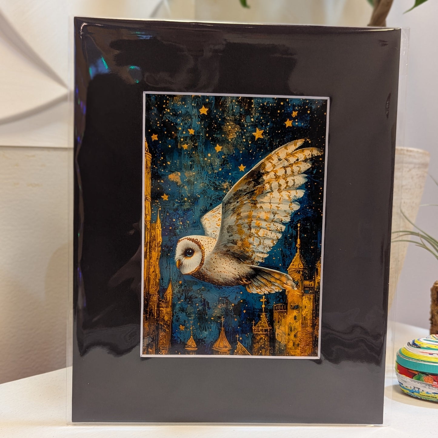 The Owl in Golden City 8 x 10"