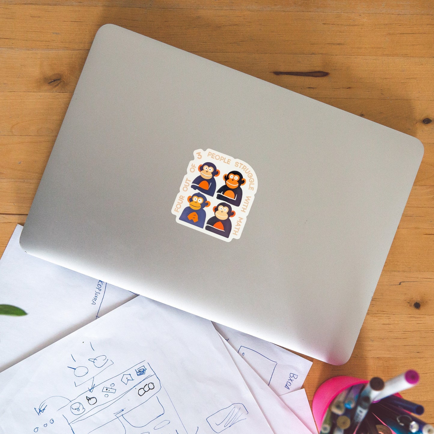 Four Out of Three People Sticker