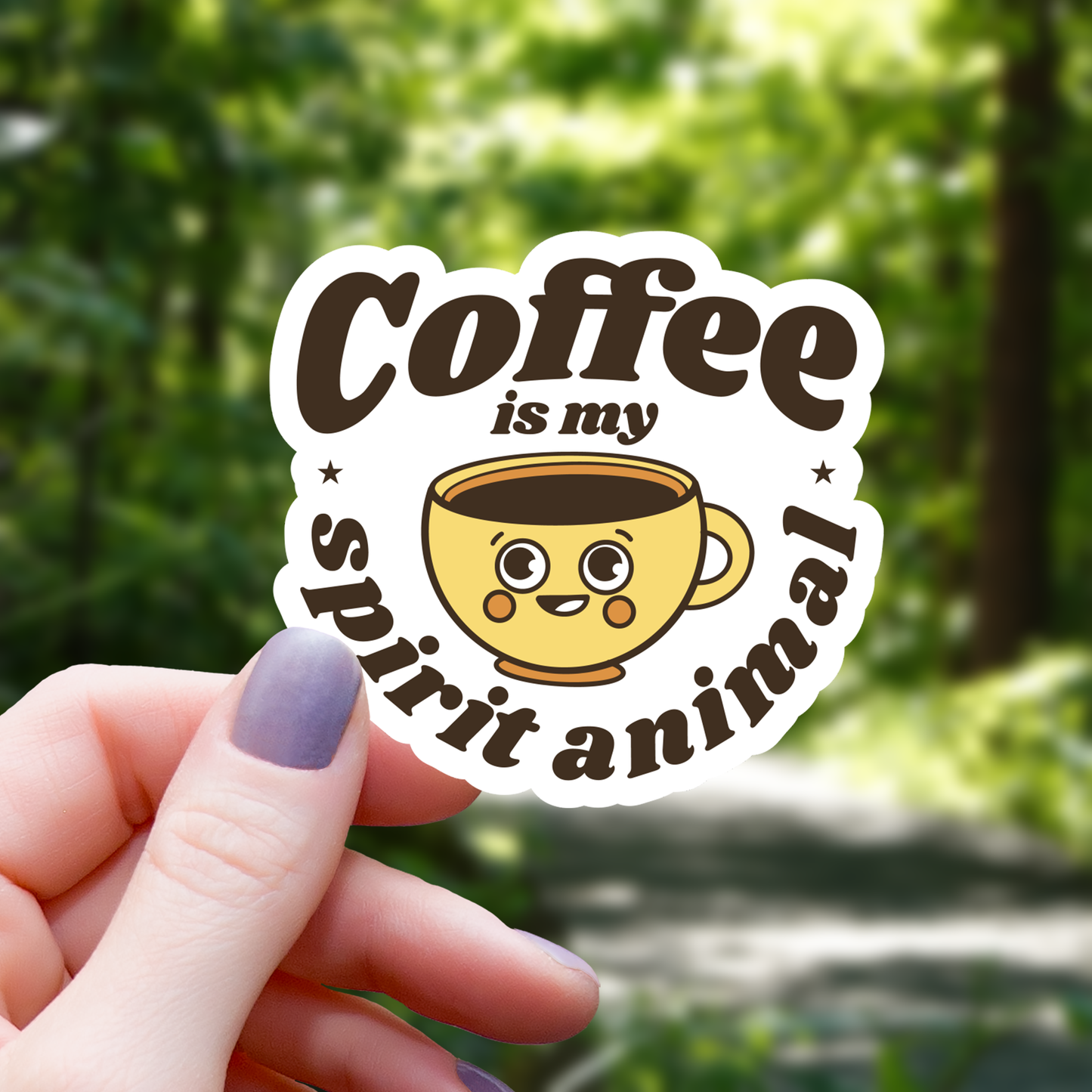 Coffee is my Spirit Animal Sticker - 3"