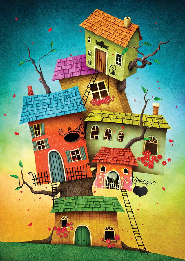 Fairy Tale Houses 1000-Piece Puzzle