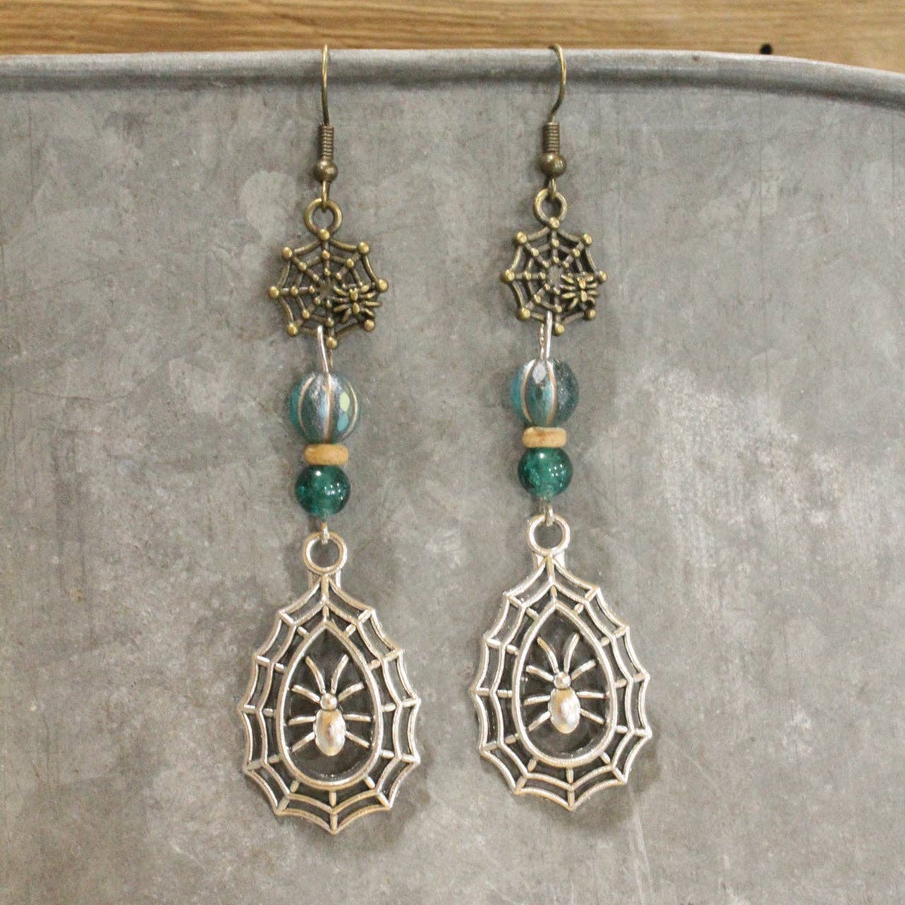 Charlotte's Web Dangle Drop Earrings