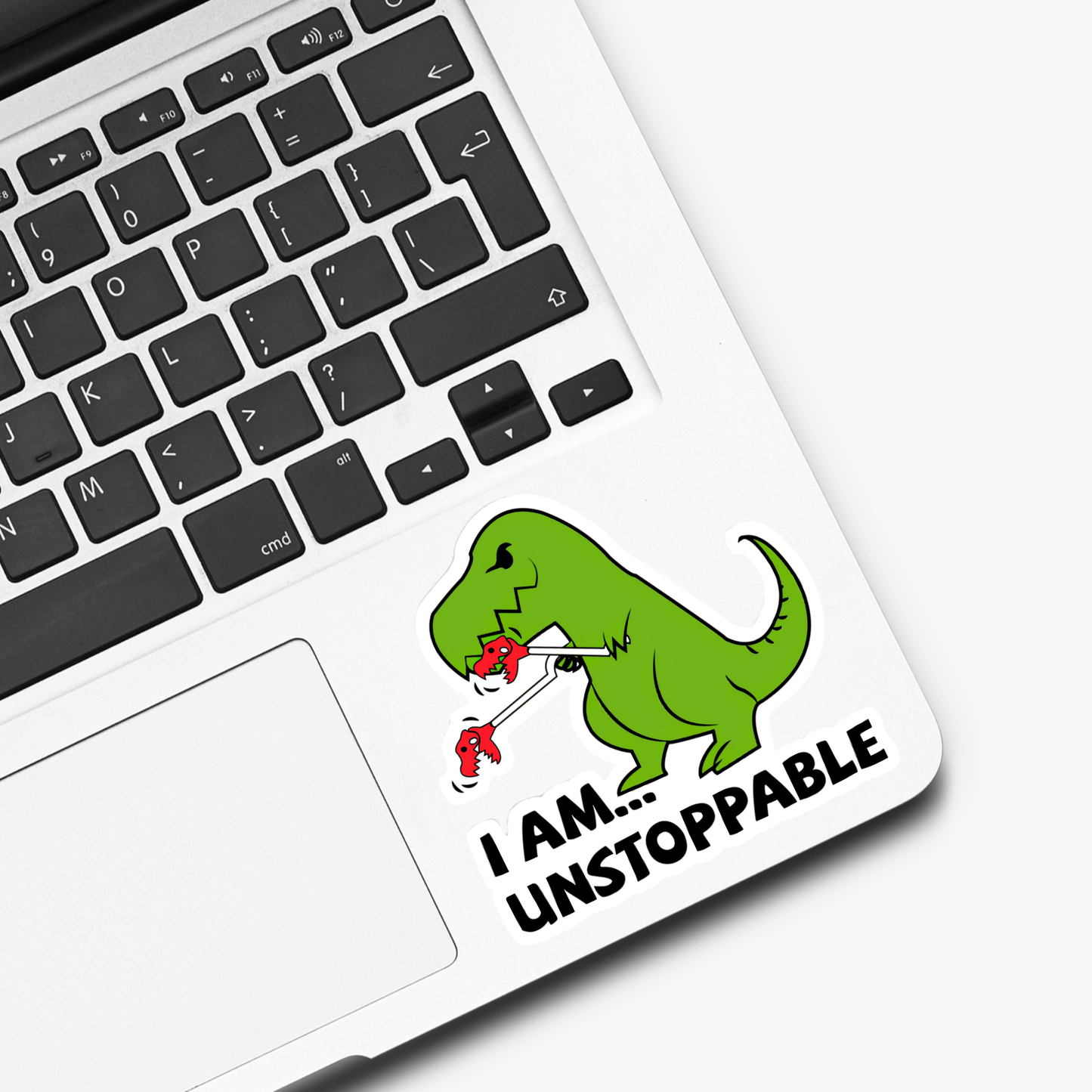 I am Unstoppable Dino Motivational Sticker
