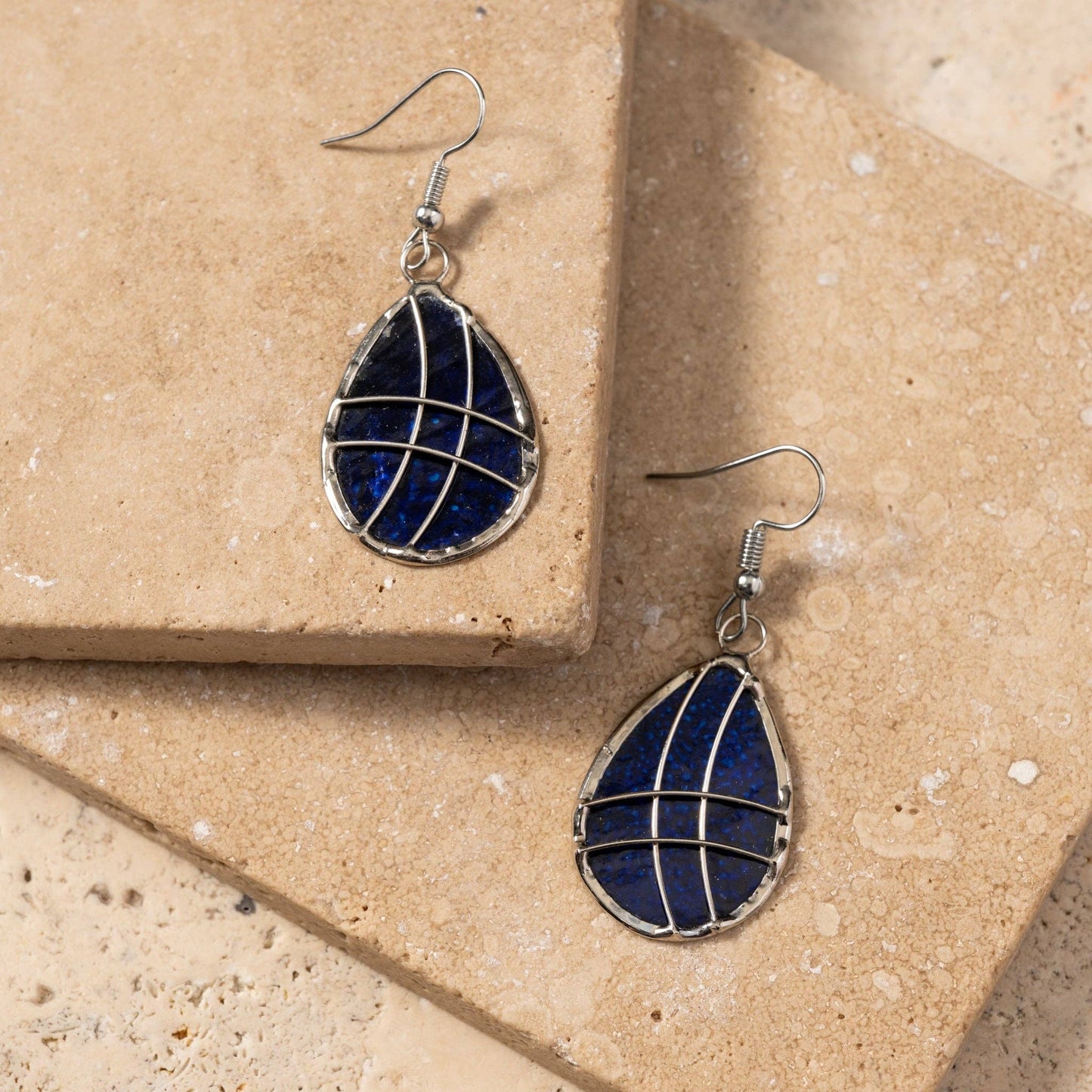 Habi Capiz Teardrop Earrings