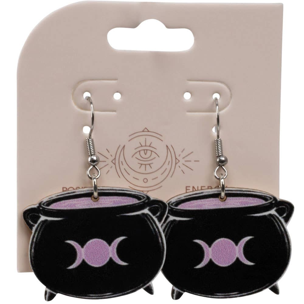 Cauldron Wooden Earrings