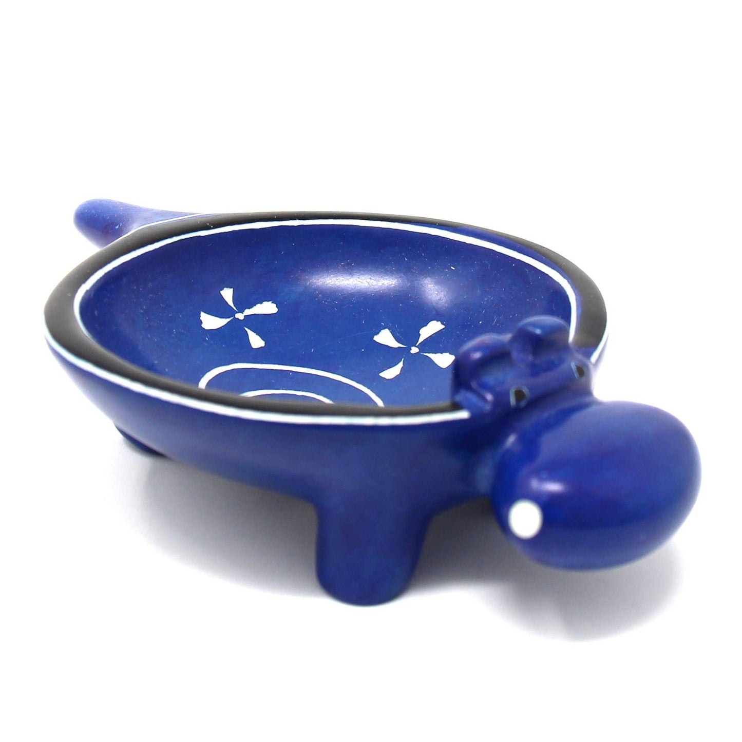 Soapstone Hippo Bowls - Dark Blue