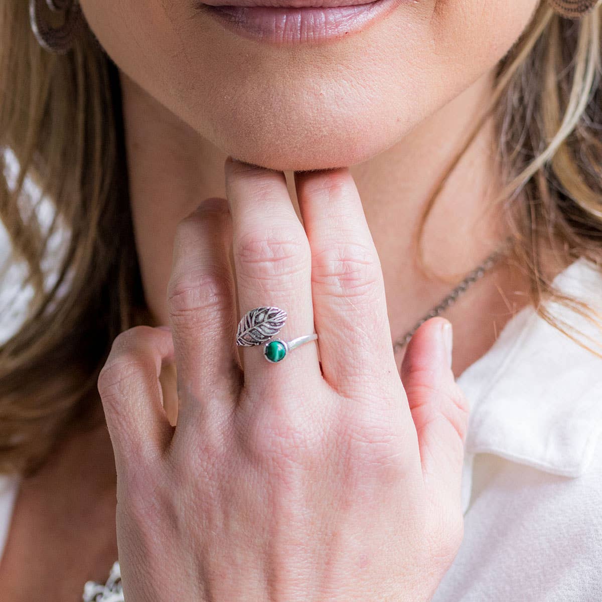Silver with Malachite Ring