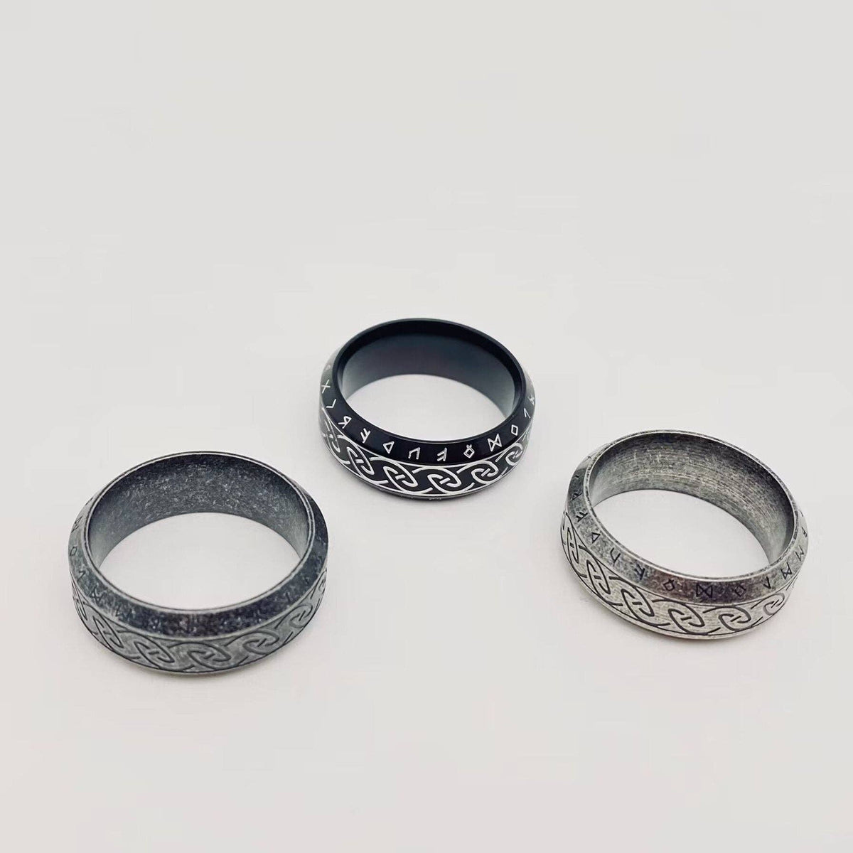 Vintage Viking Rune Stainless Steel Ring