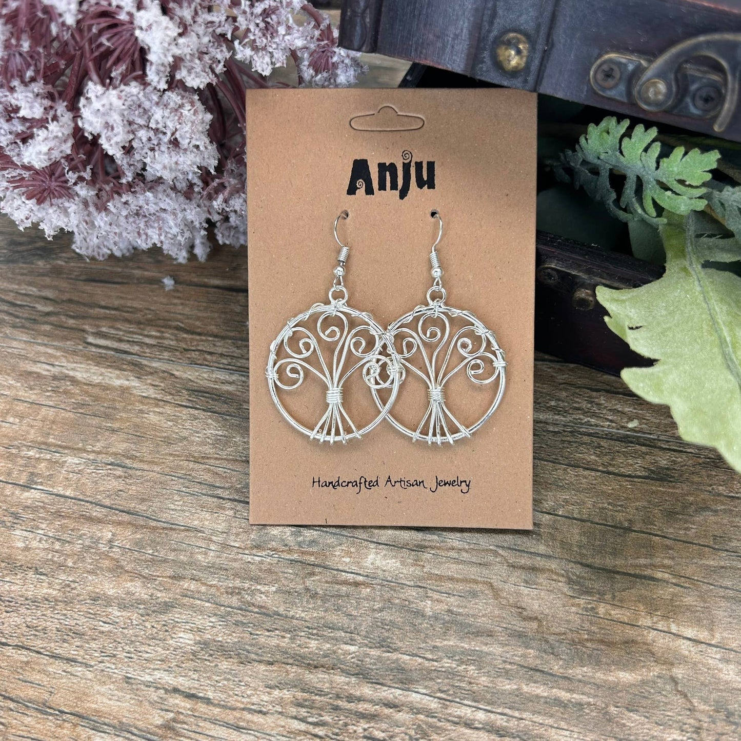 Tree of Life Silver Plated Earrings