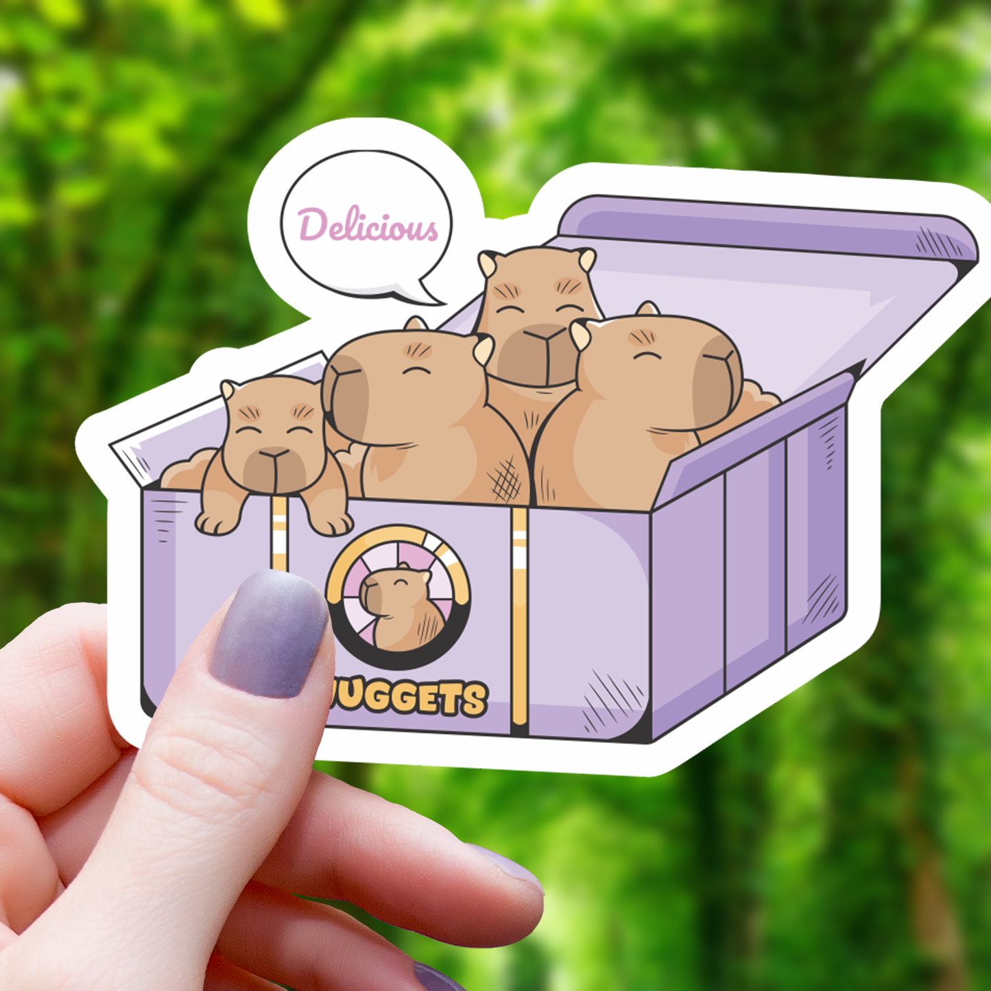 Capybara Nuggets Box Sticker