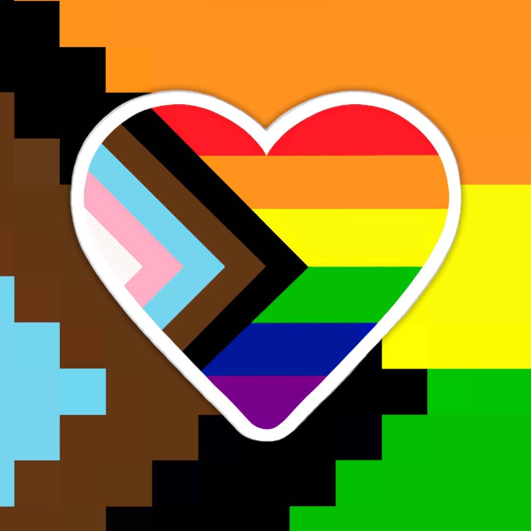 Heart Pride Flag Sticker