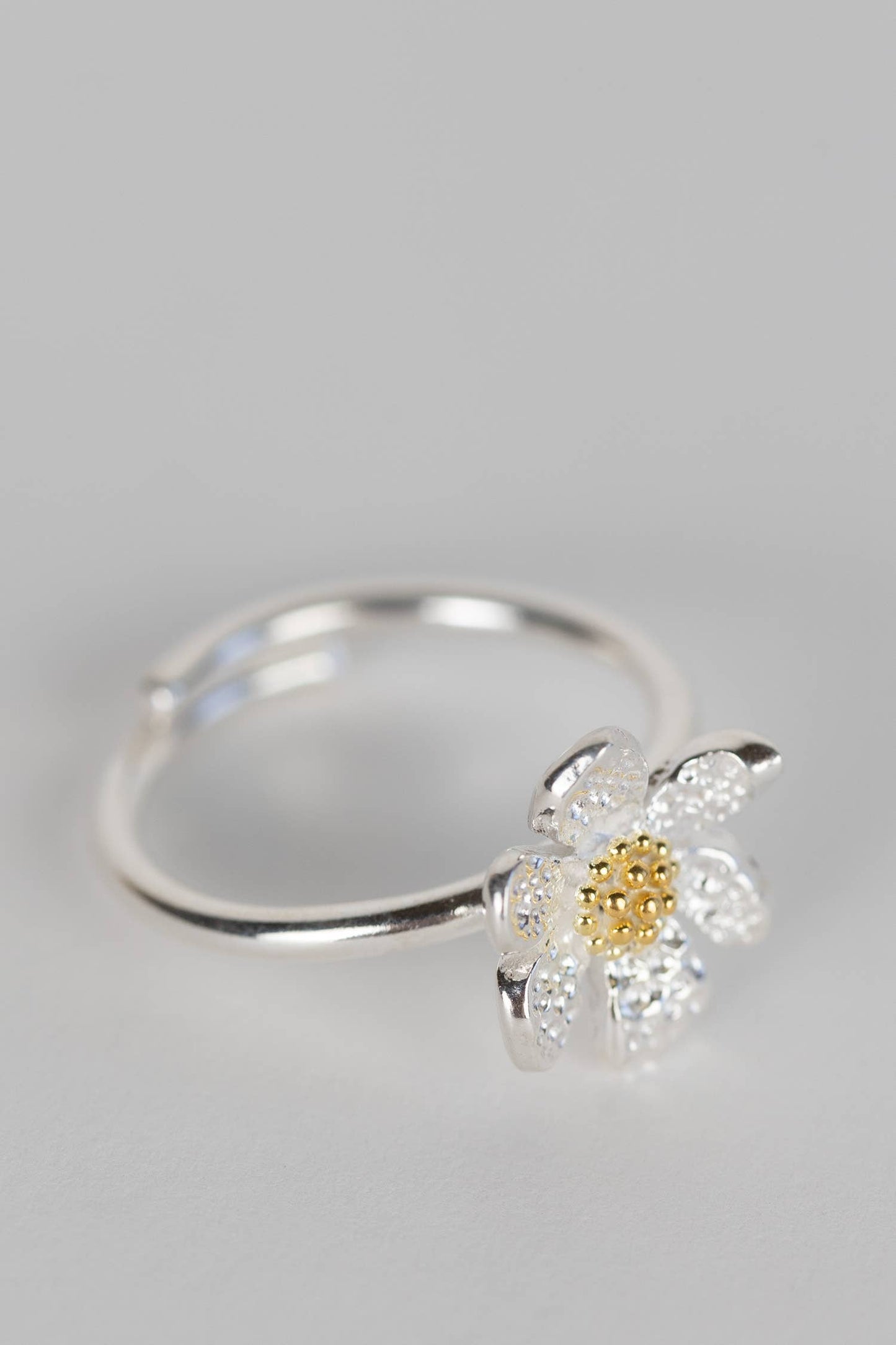 Silver Flower Ring