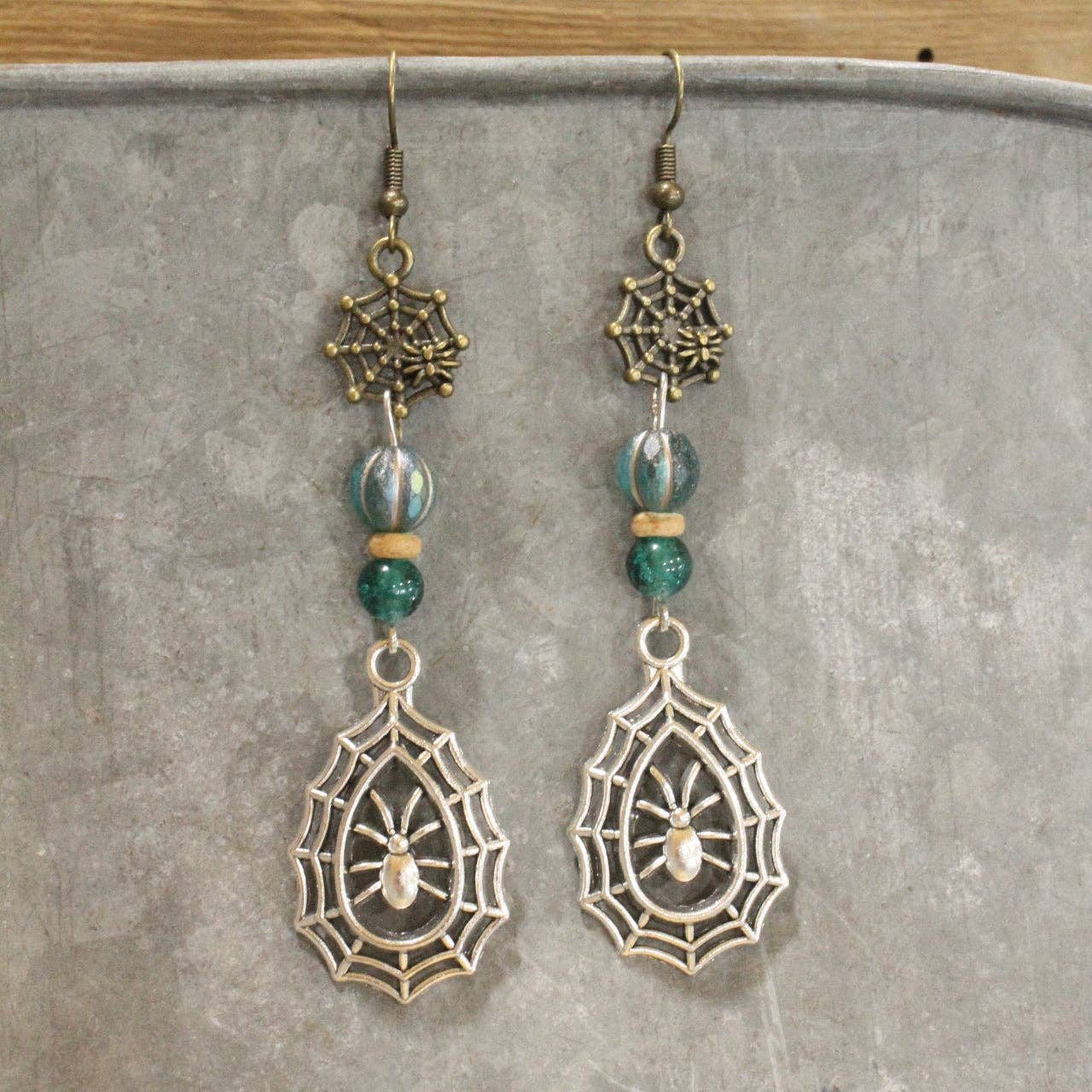 Charlotte's Web Dangle Drop Earrings
