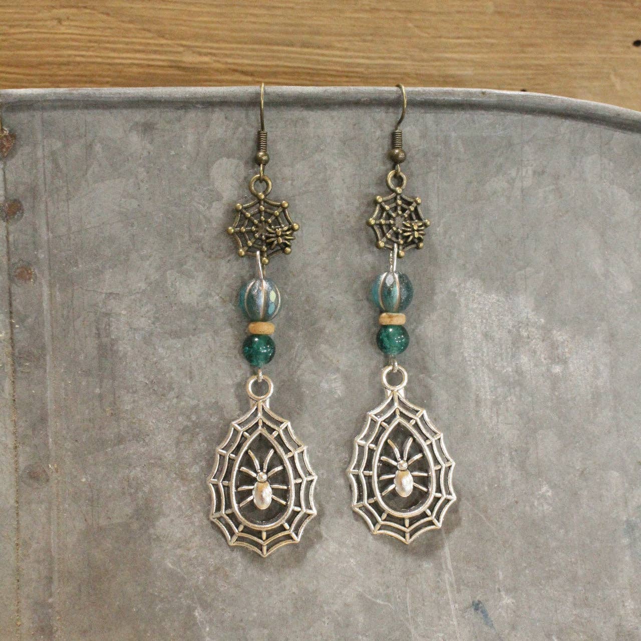 Charlotte's Web Dangle Drop Earrings