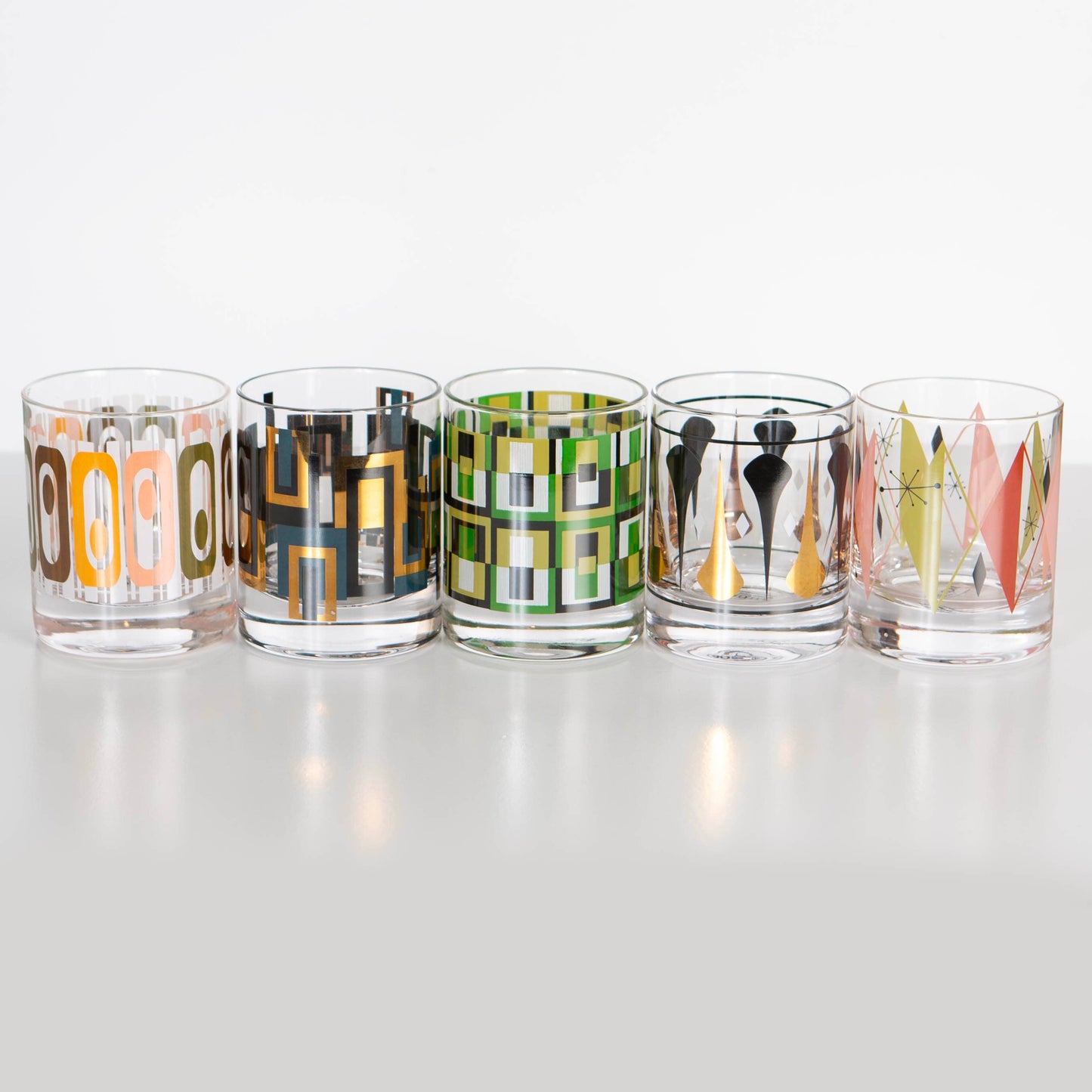 Retro Diamond Vintage Whiskey Cocktail Glass