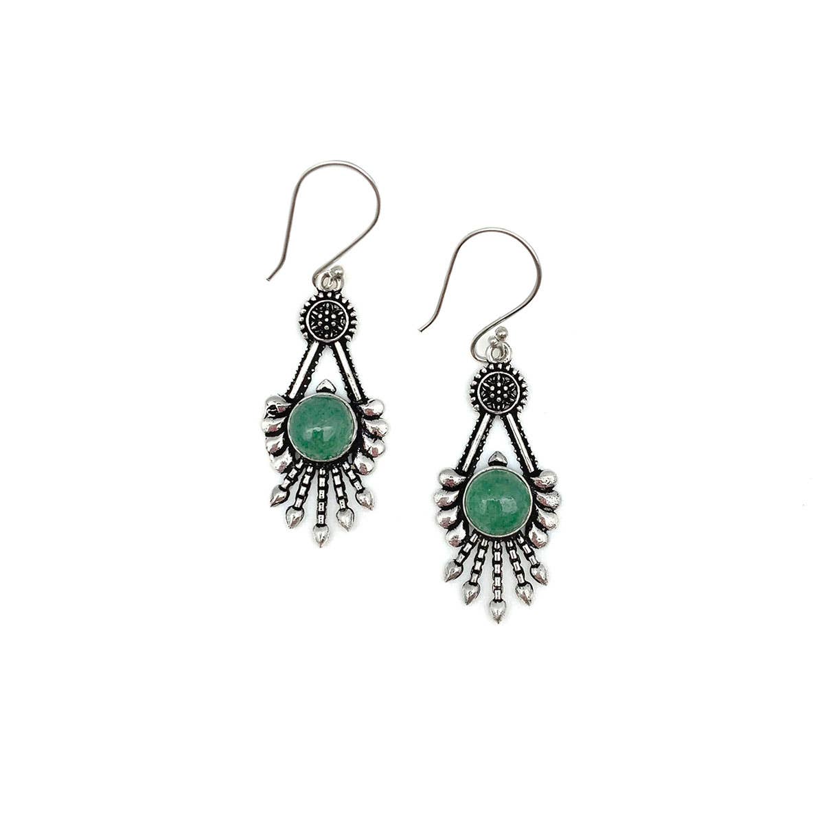 Geometric Fringe Earrings