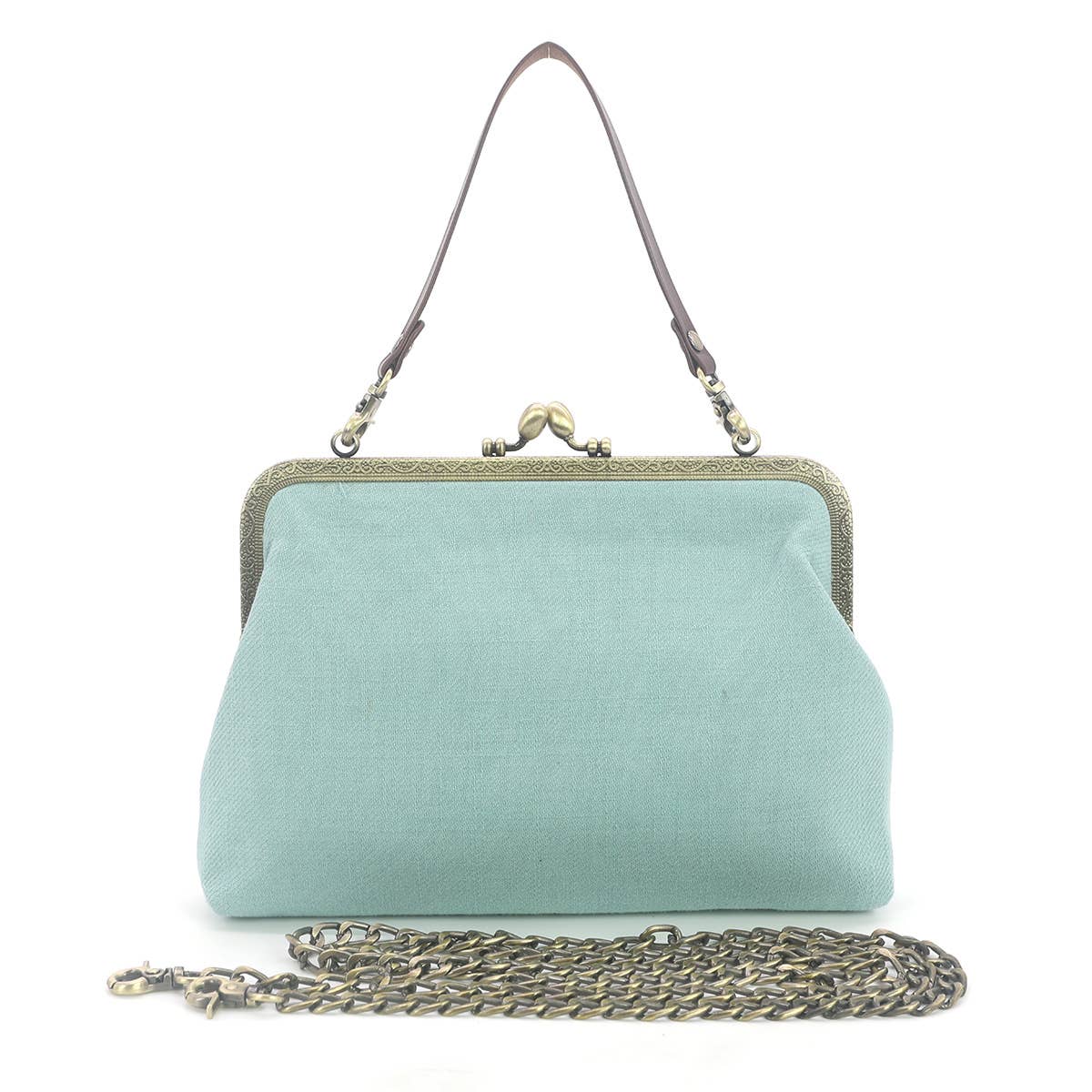 Frog in the Lily Pond Kiss Lock Bag