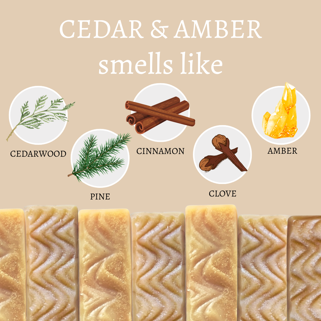 Cedar & Amber Vegan Handmade Bar Soap - 4oz
