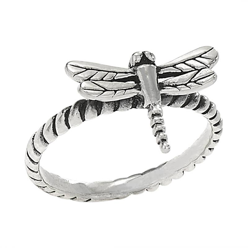Little Dragonfly Sterling Silver Ring