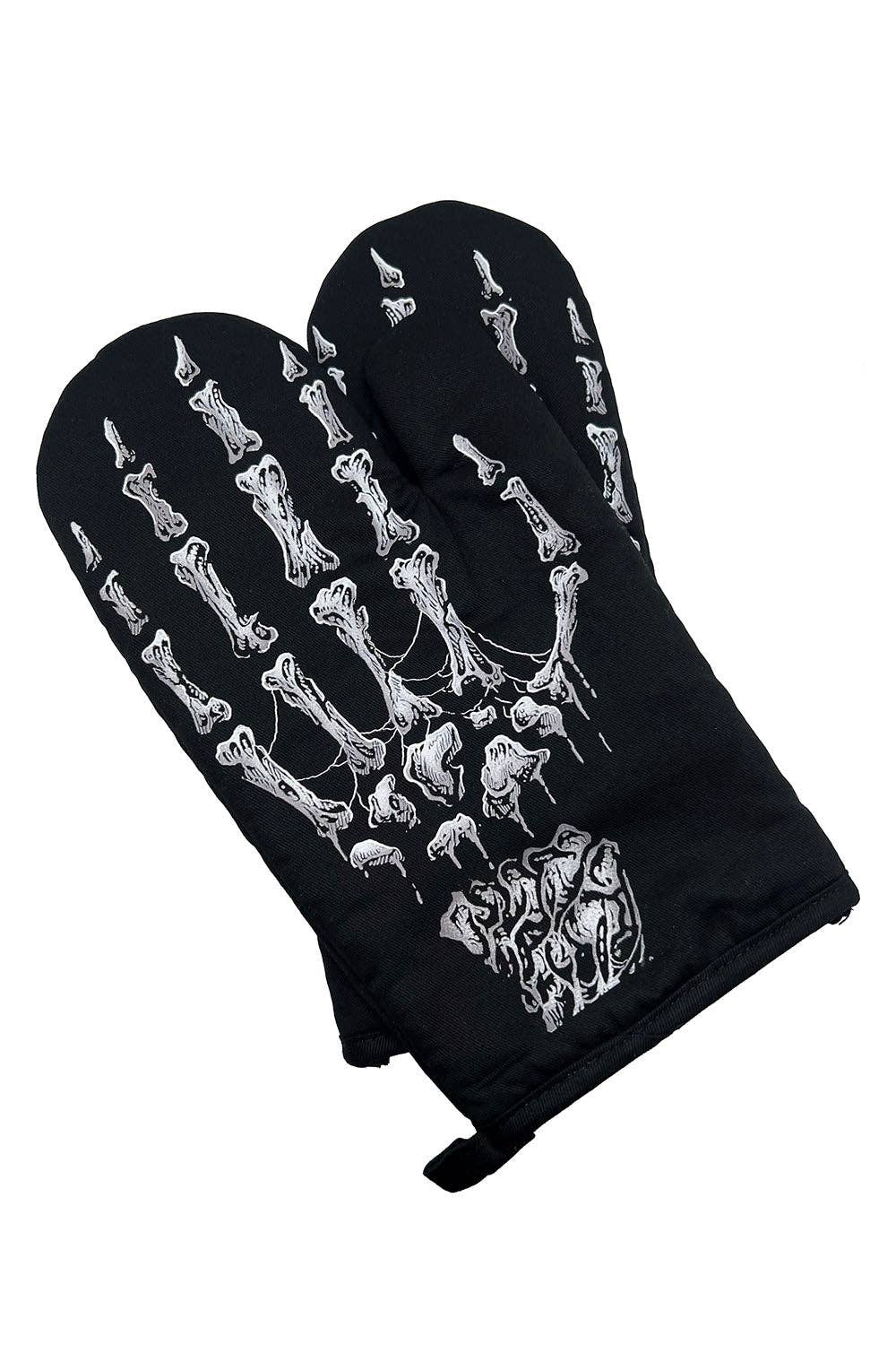 Skeleton Hand Oven Mitts - Set of 2