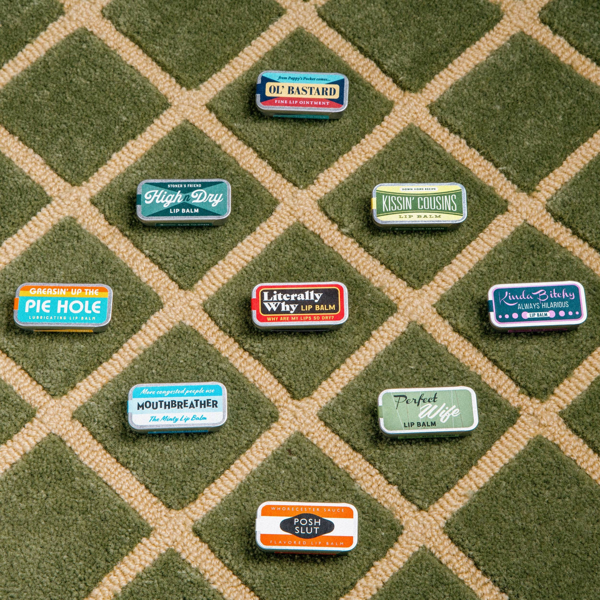 Complicated Dark Past Lip Balm | Funny Old School Tin