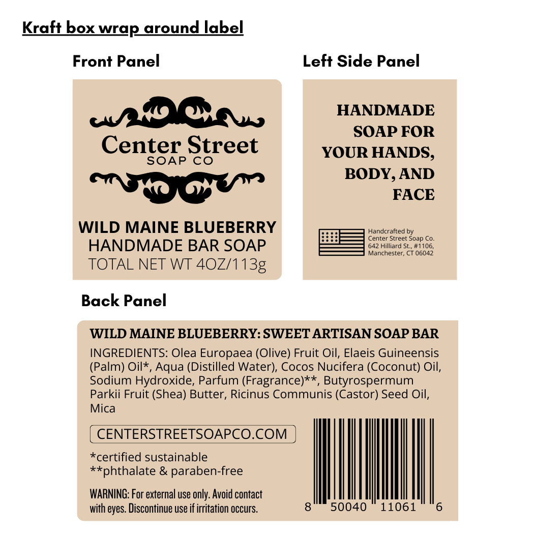 Wild Maine Blueberry Handmade Soap Bar