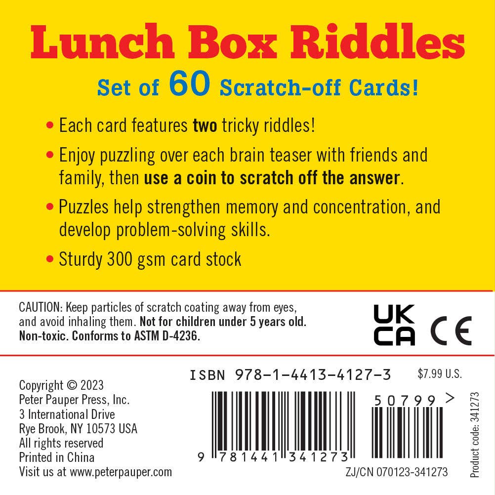 Lunch Box Riddles Scratch-Off Deck