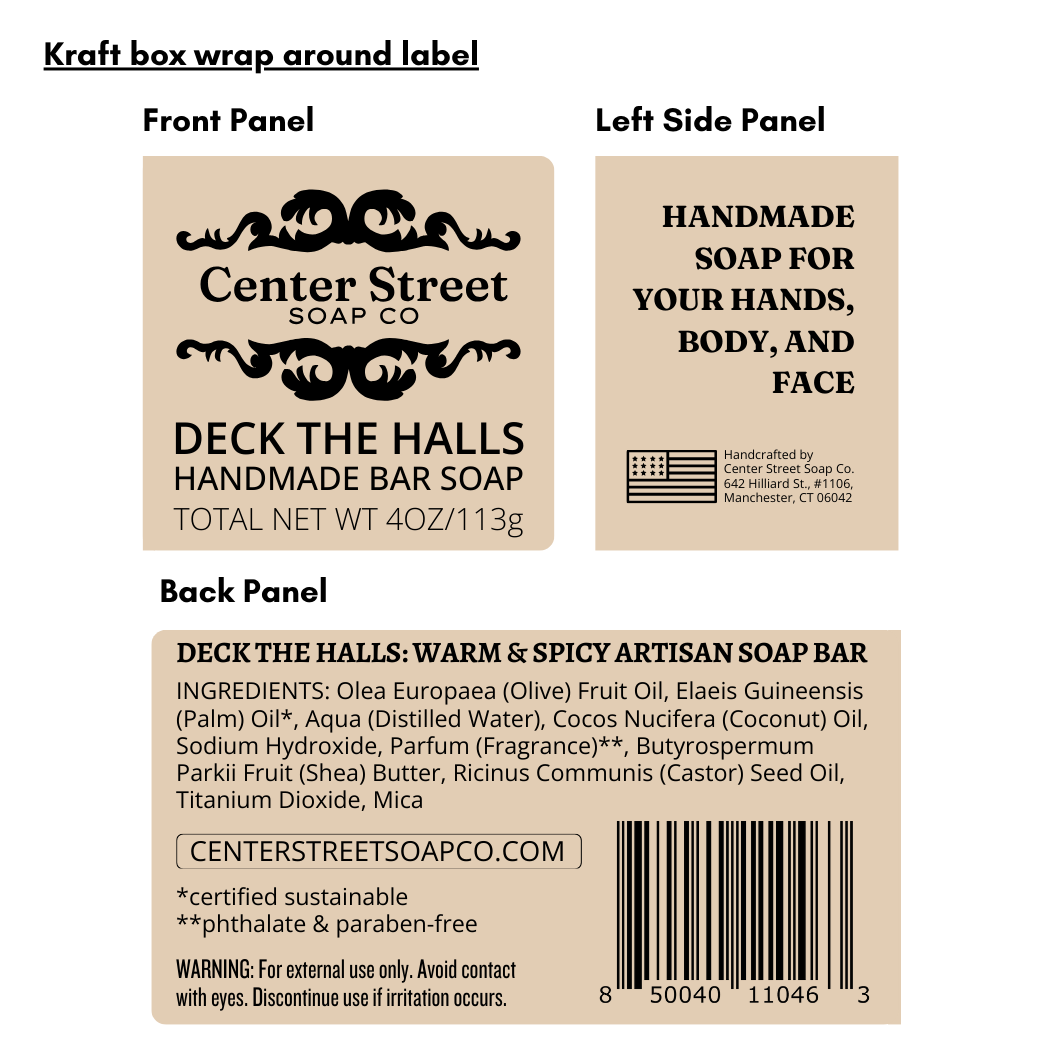 Deck The Halls Cinnamon Handmade Soap Bar