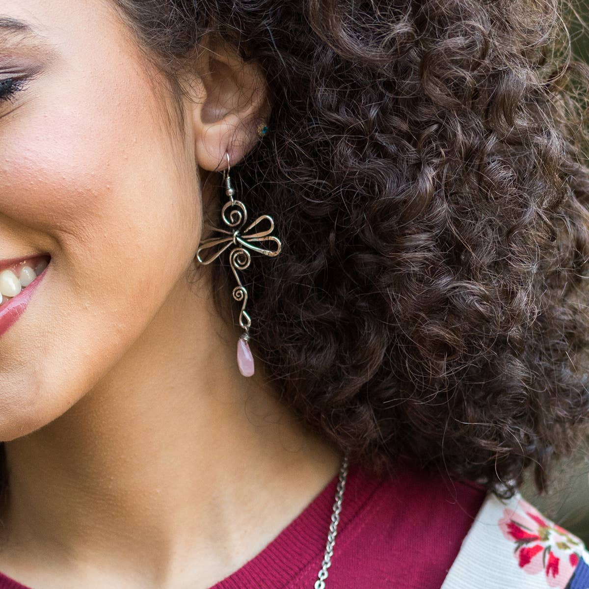 Banjara Quartz Dragonfly Earrings