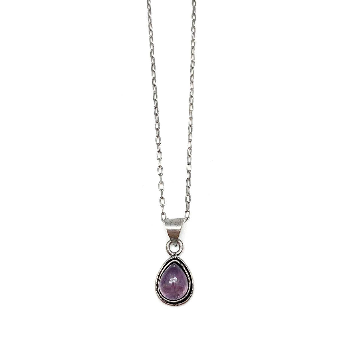 Amethyst Semiprecious Stone Necklace