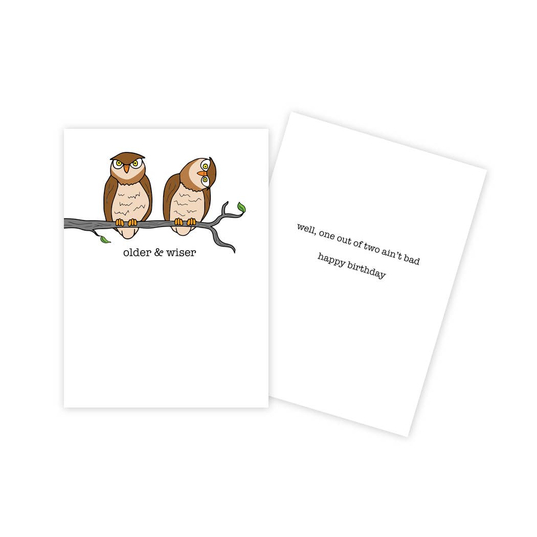 Owls Wiser Birthday Card