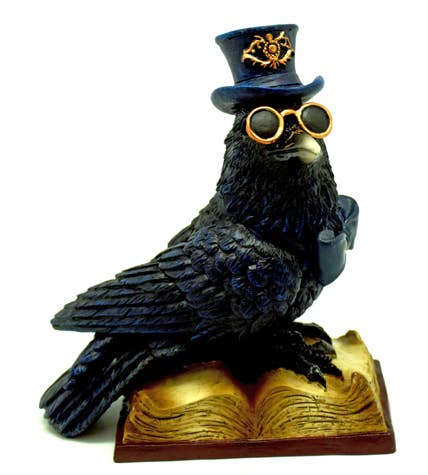 Steampunk Raven on Book