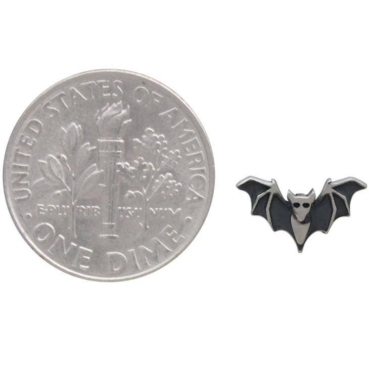 Sterling SilverDetailed Bat Post Earrings