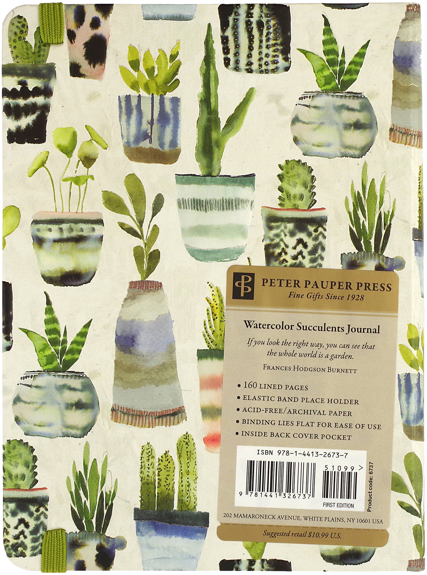 Watercolor Succulents Journal