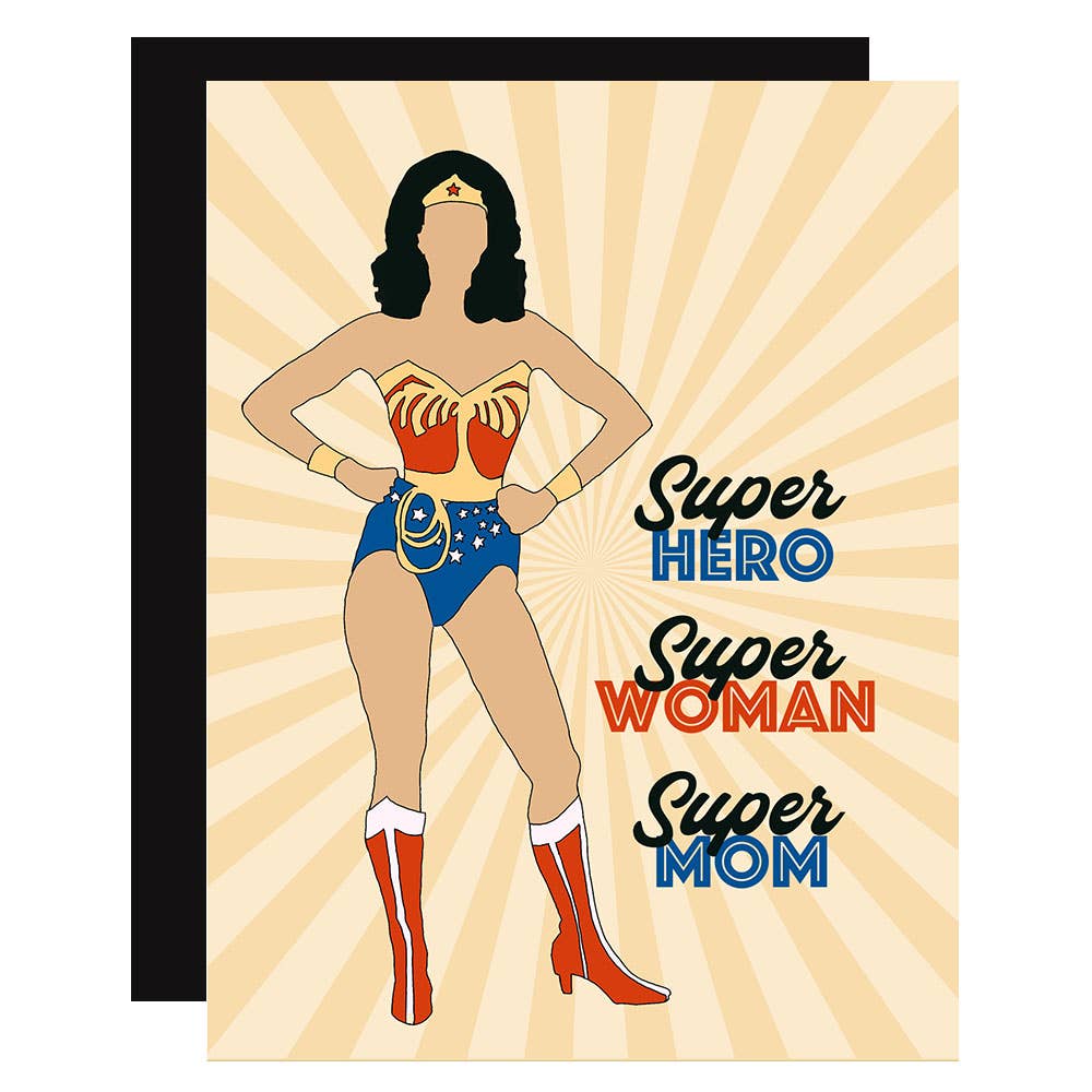 Wonder Woman Super Hero Super Mom Pop Icon Card