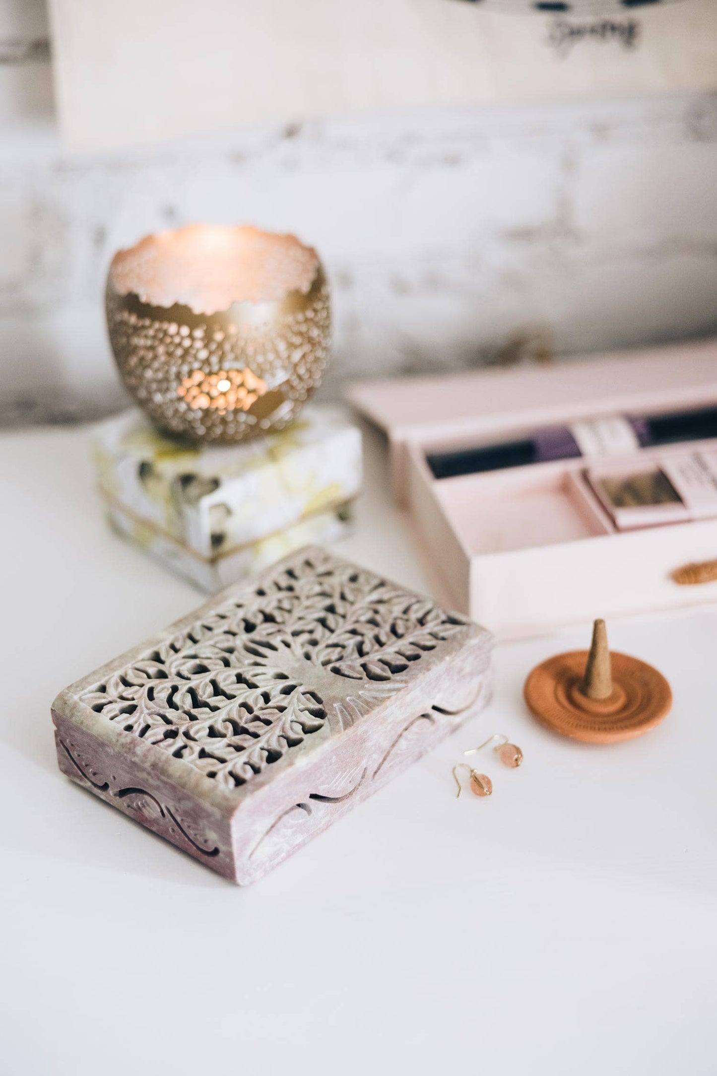 Hand-Carved Tree Box