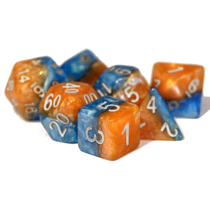 Halfsies: Fire & Dice 7-set Dice