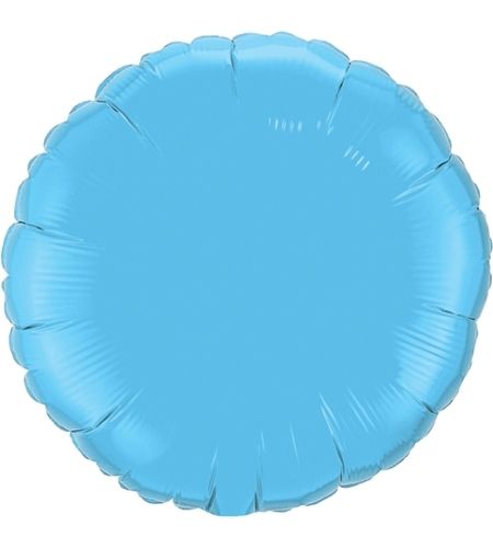 18" Light Blue Circle Foil Balloons