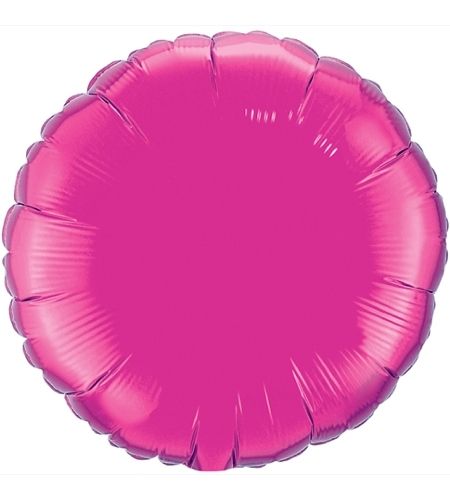 18" Magenta Circle Foil Balloons
