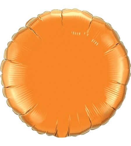 18" Orange Circle Foil Balloons