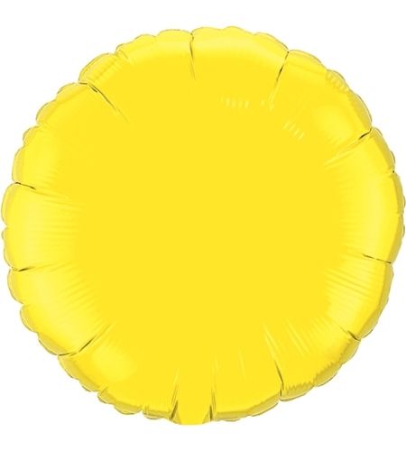 18" Yellow Circle Foil Balloons