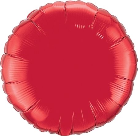 18" Red Circle Foil Balloons