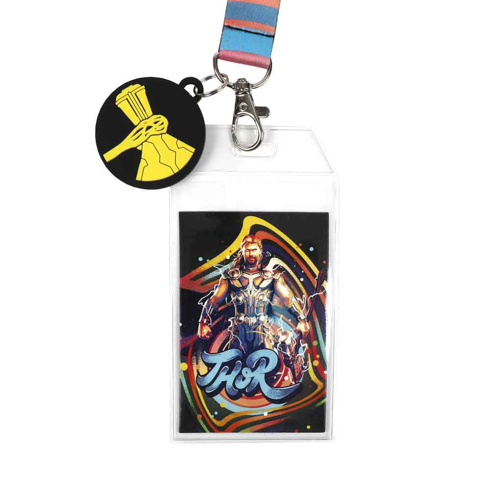 Thor: Love and Thunder Symbols (Marvel) Neon Print Breakaway Lanyard