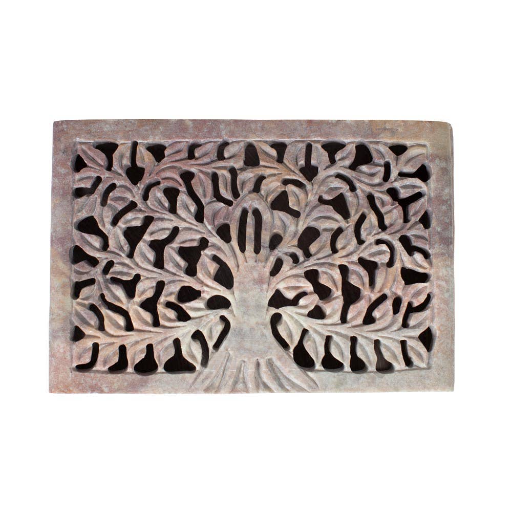 Hand-Carved Tree Box
