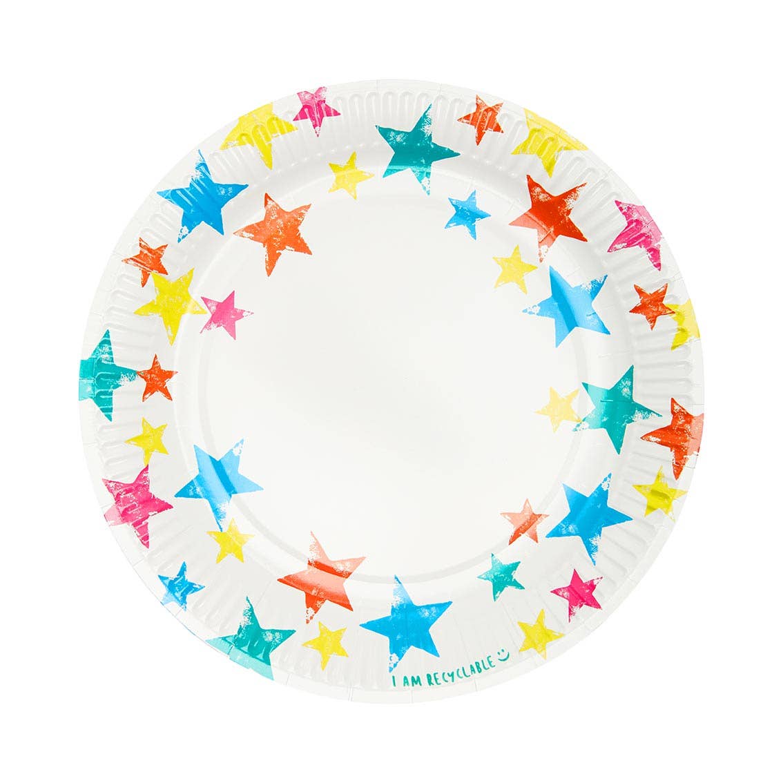 Eco-Friendly Rainbow Star Plate - 12 Pack